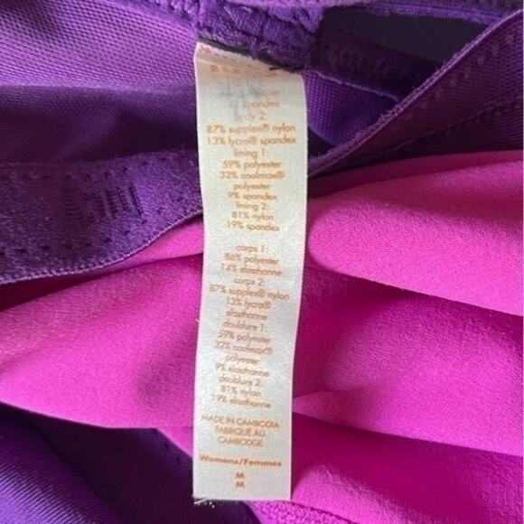 Lucy Tank Women’s Medium Purple and Pink Built in Sports Bra Lightweight - Picture 5 of 6
